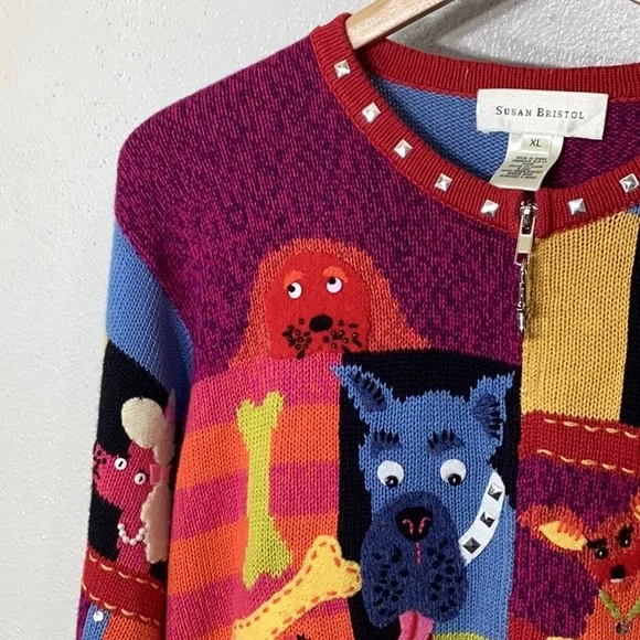 Susan Bristol Colorful Patchwork Cardigan - Picture 2 of 16